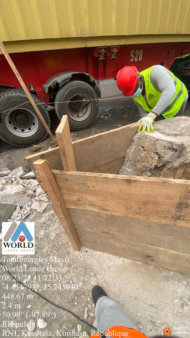 Pendant les travaux - Réparation mur de soutenement - Travaux spéciaux